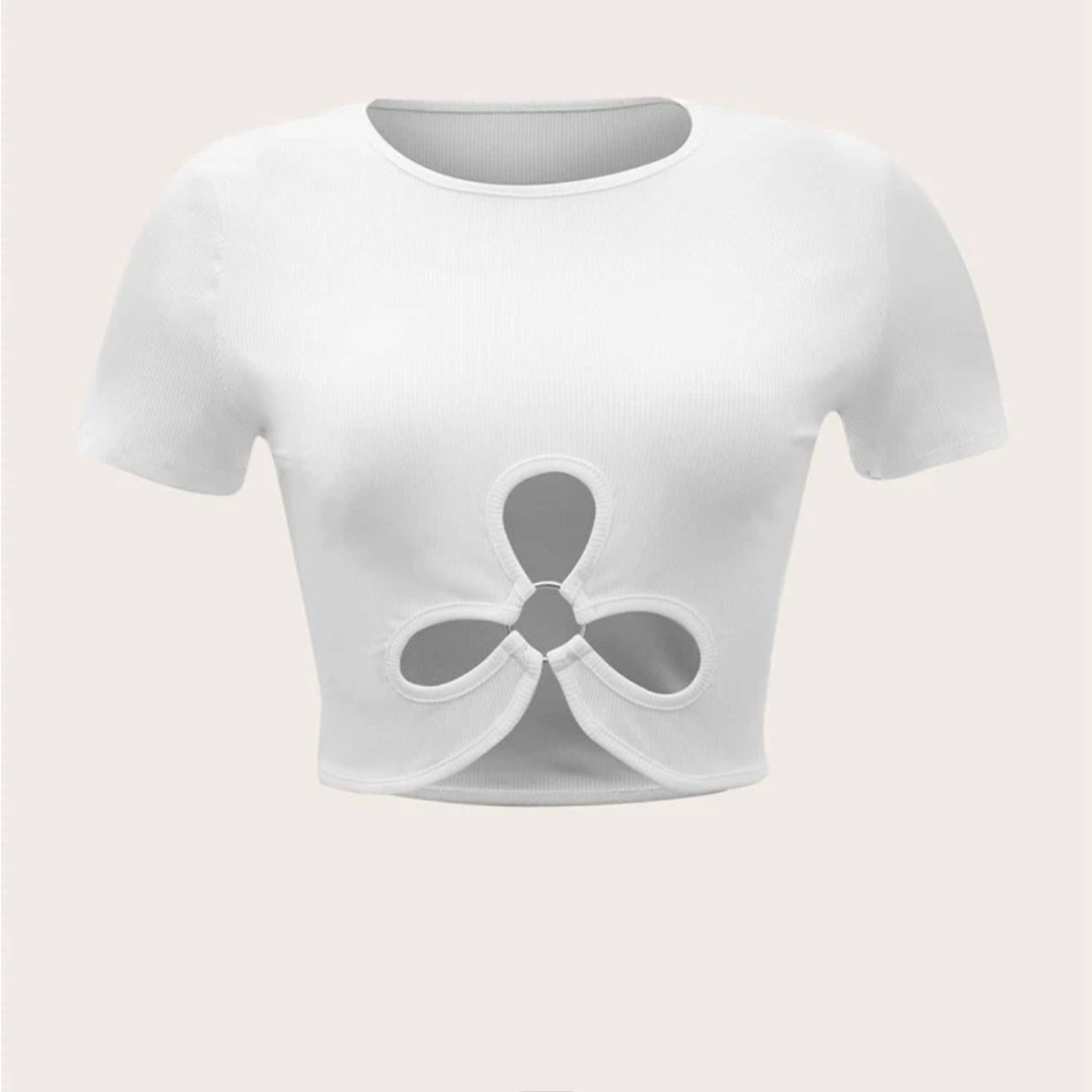 white crop top